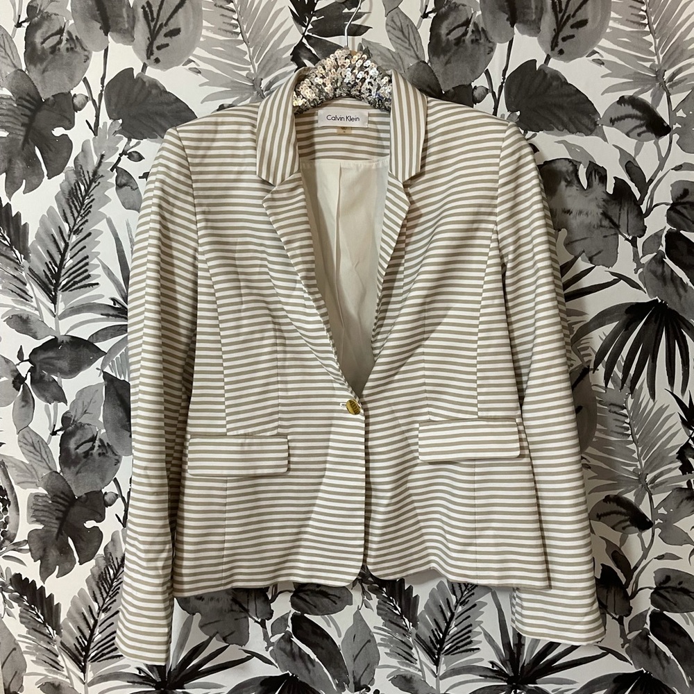 Calvin Klein | Striped Blazer | 12